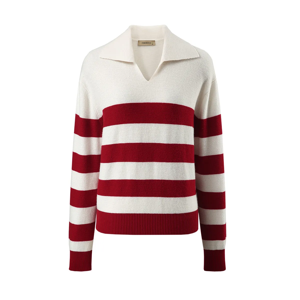 100% Wool Cozy Striped Knit Sweater