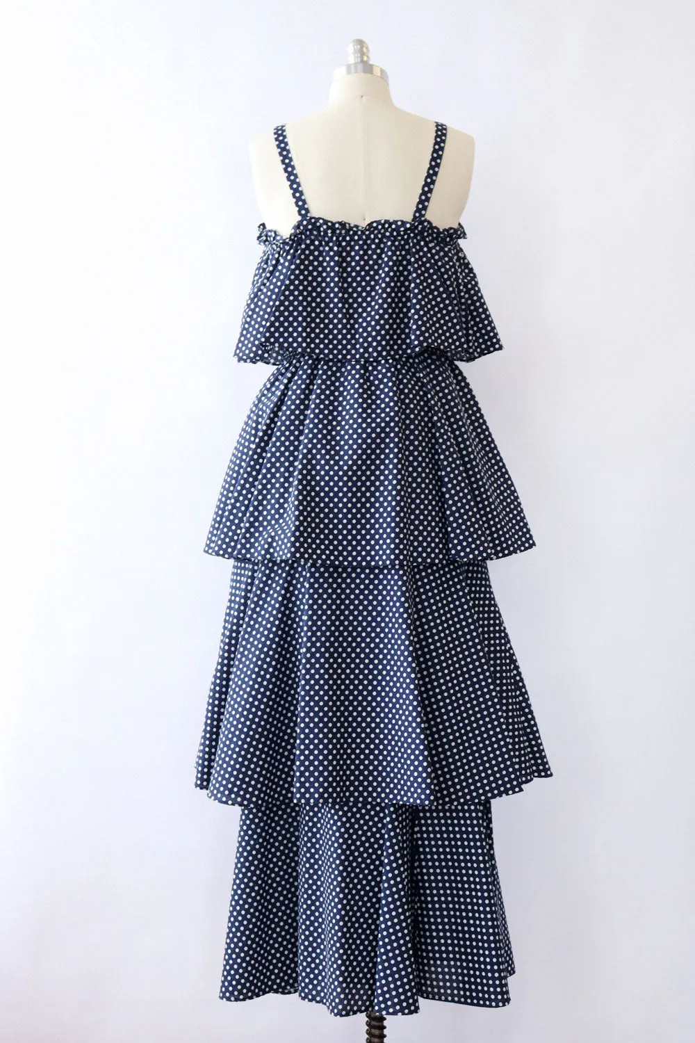 1970s Triple Decker Dotted Ensemble M/L