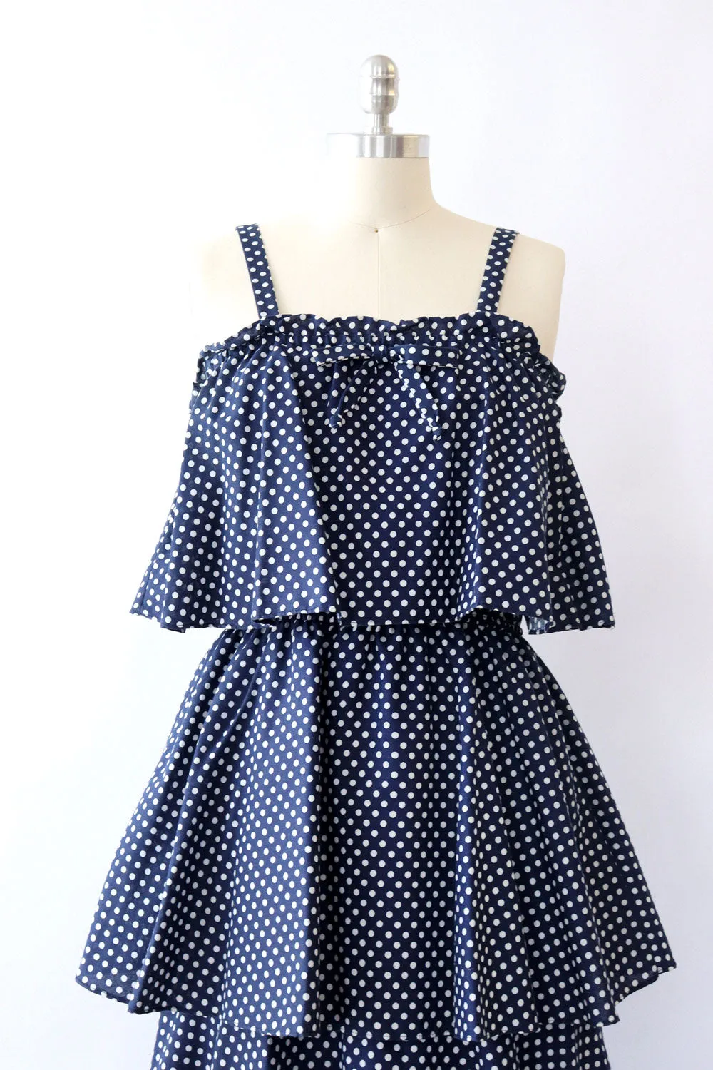 1970s Triple Decker Dotted Ensemble M/L