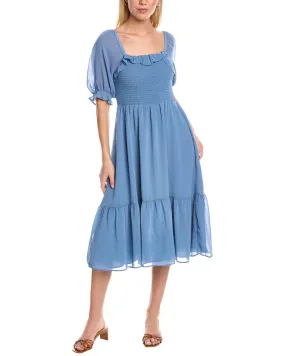 1.STATE Smocked Midi Dress