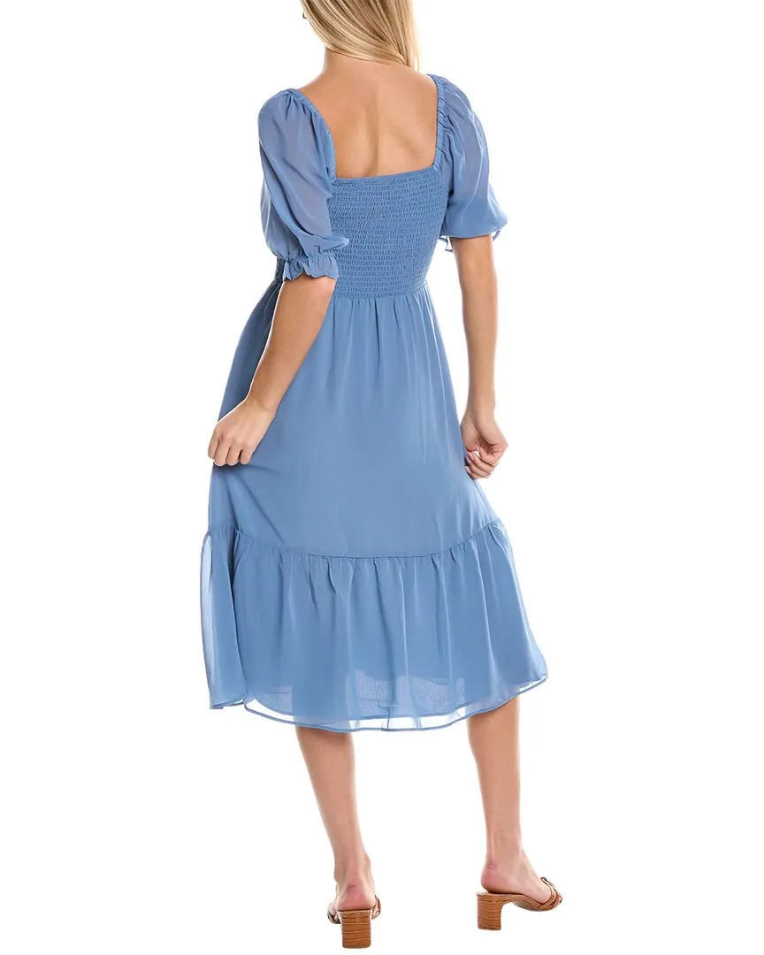 1.STATE Smocked Midi Dress