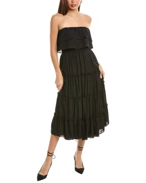 1.STATE Tiered Strapless Midi Dress