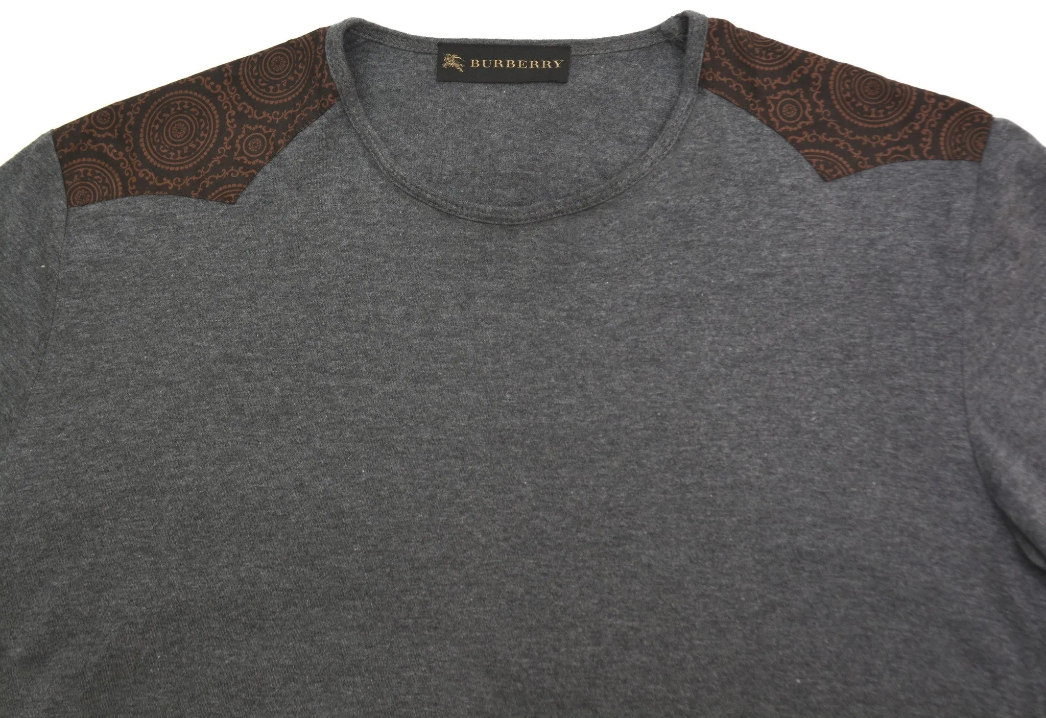 2004 Slim T-Shirt with Patterned Shoulder Panels