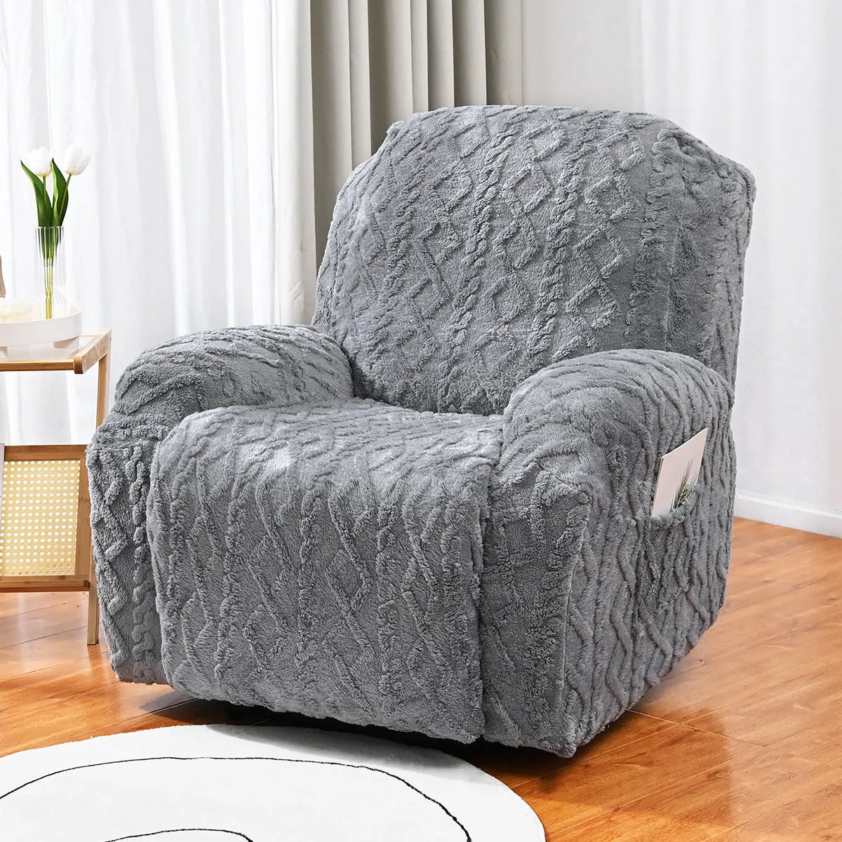 4/6/8 Pieces Split Super Soft Recliner Chair Cover