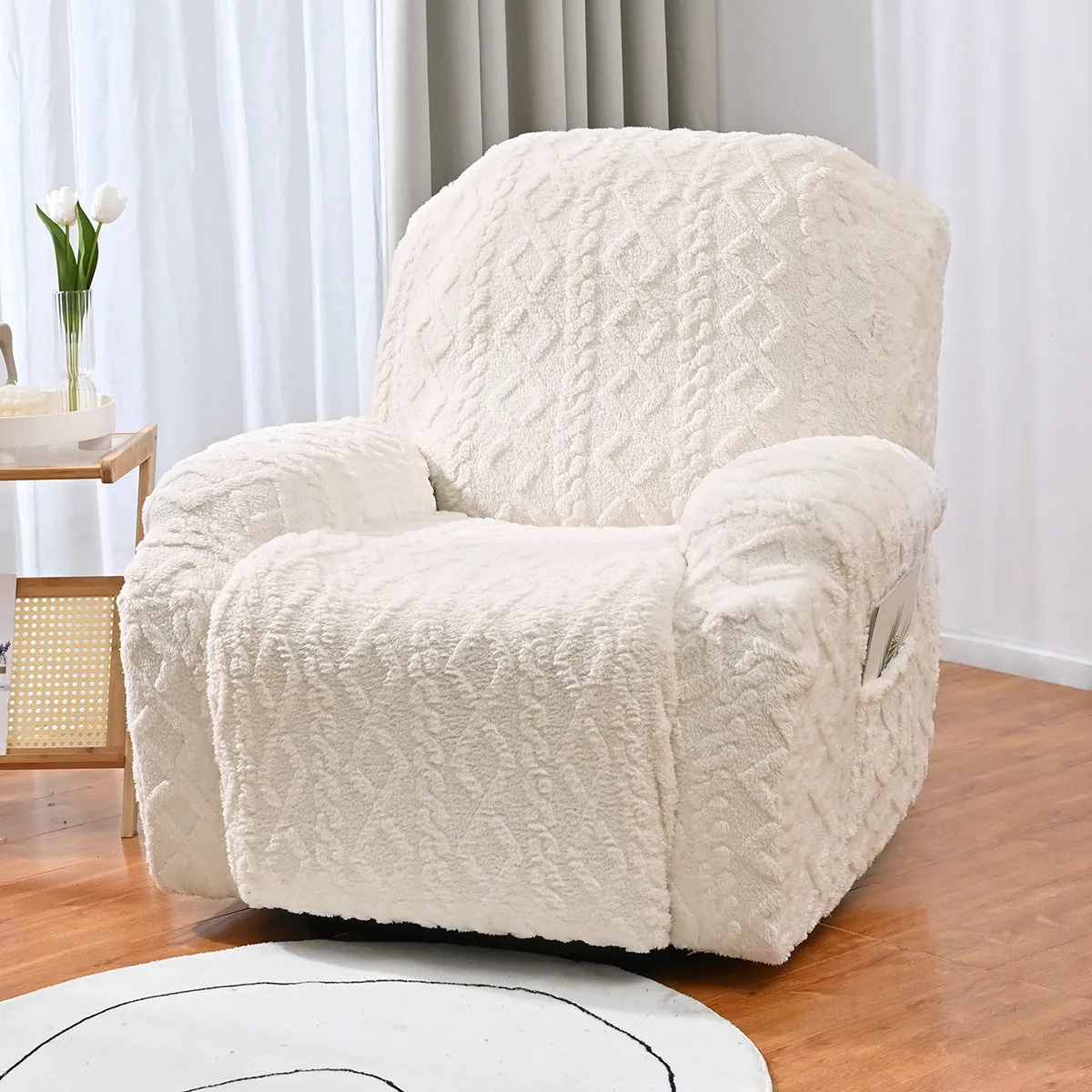 4/6/8 Pieces Split Super Soft Recliner Chair Cover