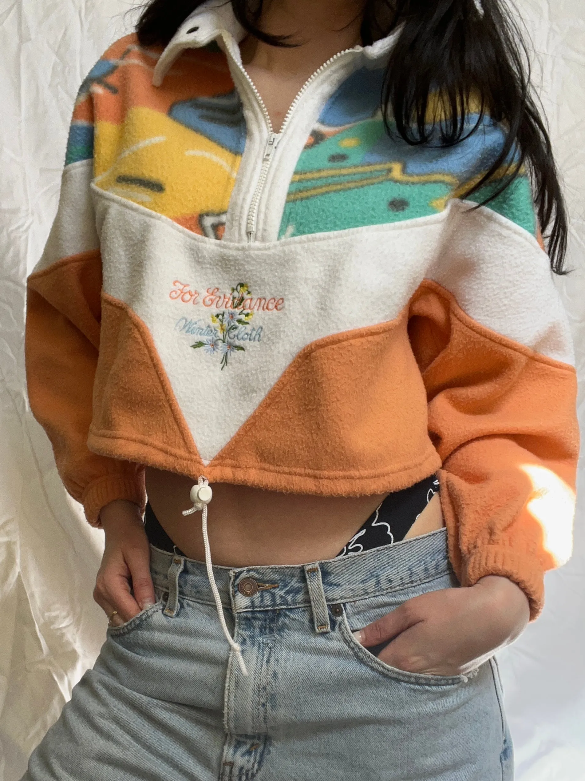 80’s Italy Abstract Crop Sweater