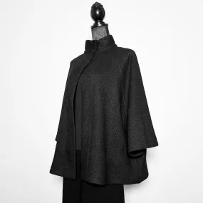 Abbey Swing Coat - Limited Edition - Black boiled wool