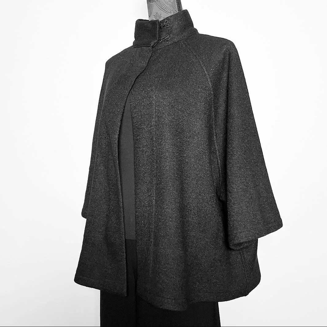 Abbey Swing Coat - Limited Edition - Black boiled wool