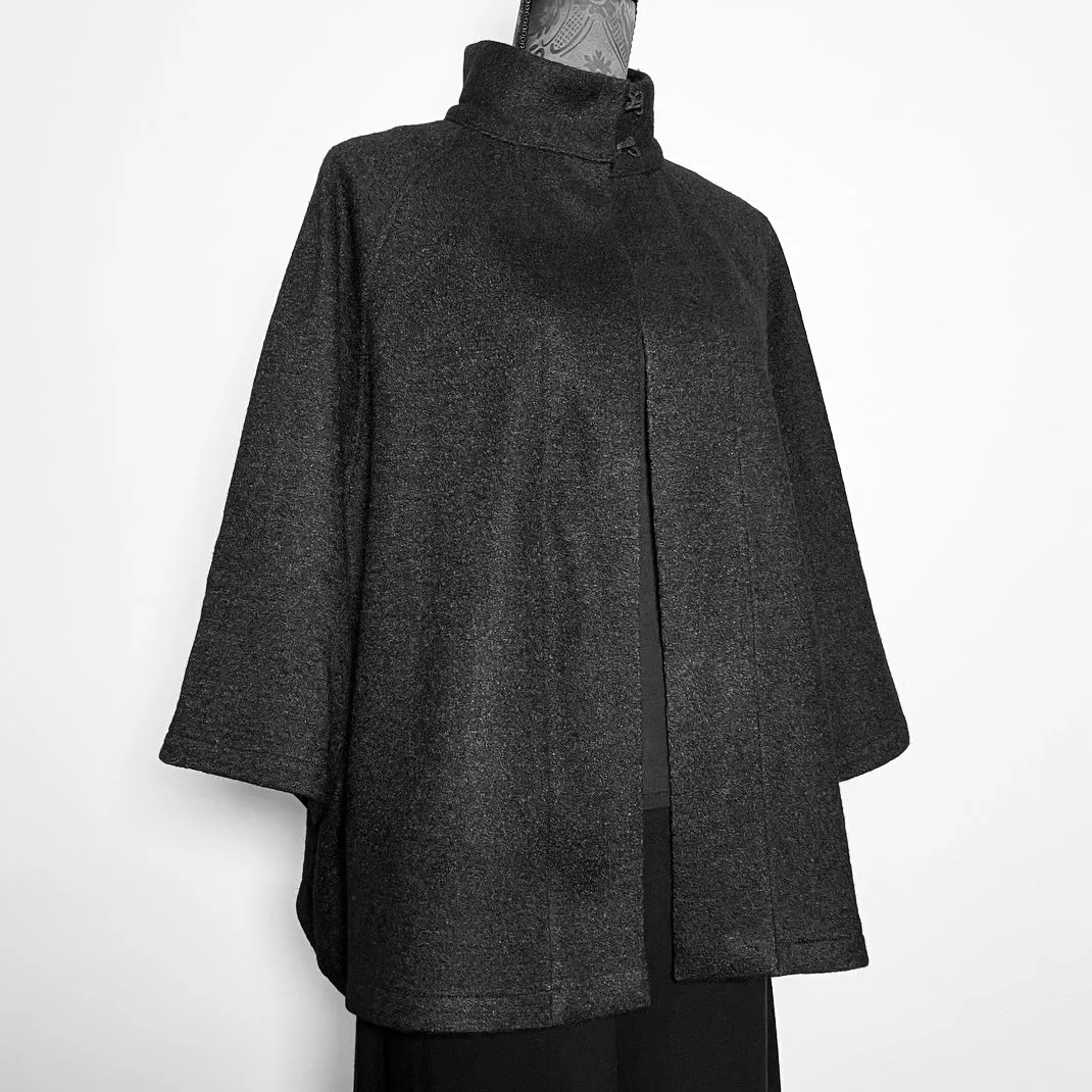 Abbey Swing Coat - Limited Edition - Black boiled wool