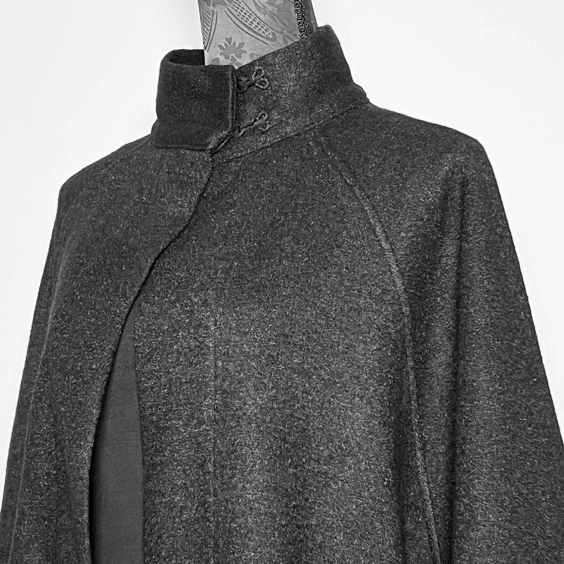 Abbey Swing Coat - Limited Edition - Black boiled wool