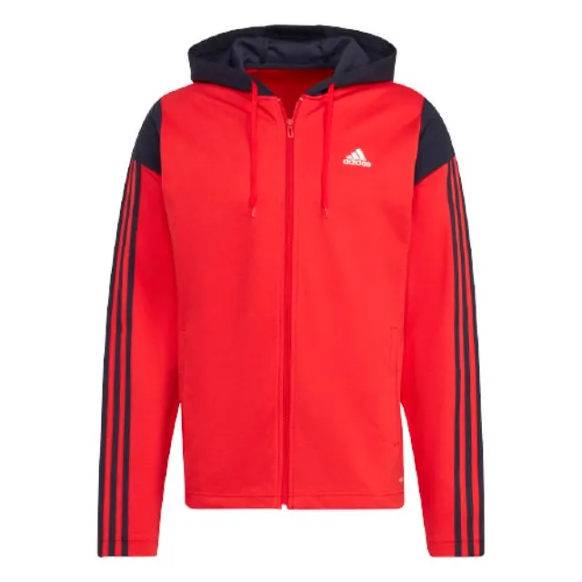 Adidas Ribbed Insert Men Training Suit Legend Ink/Vivid Red