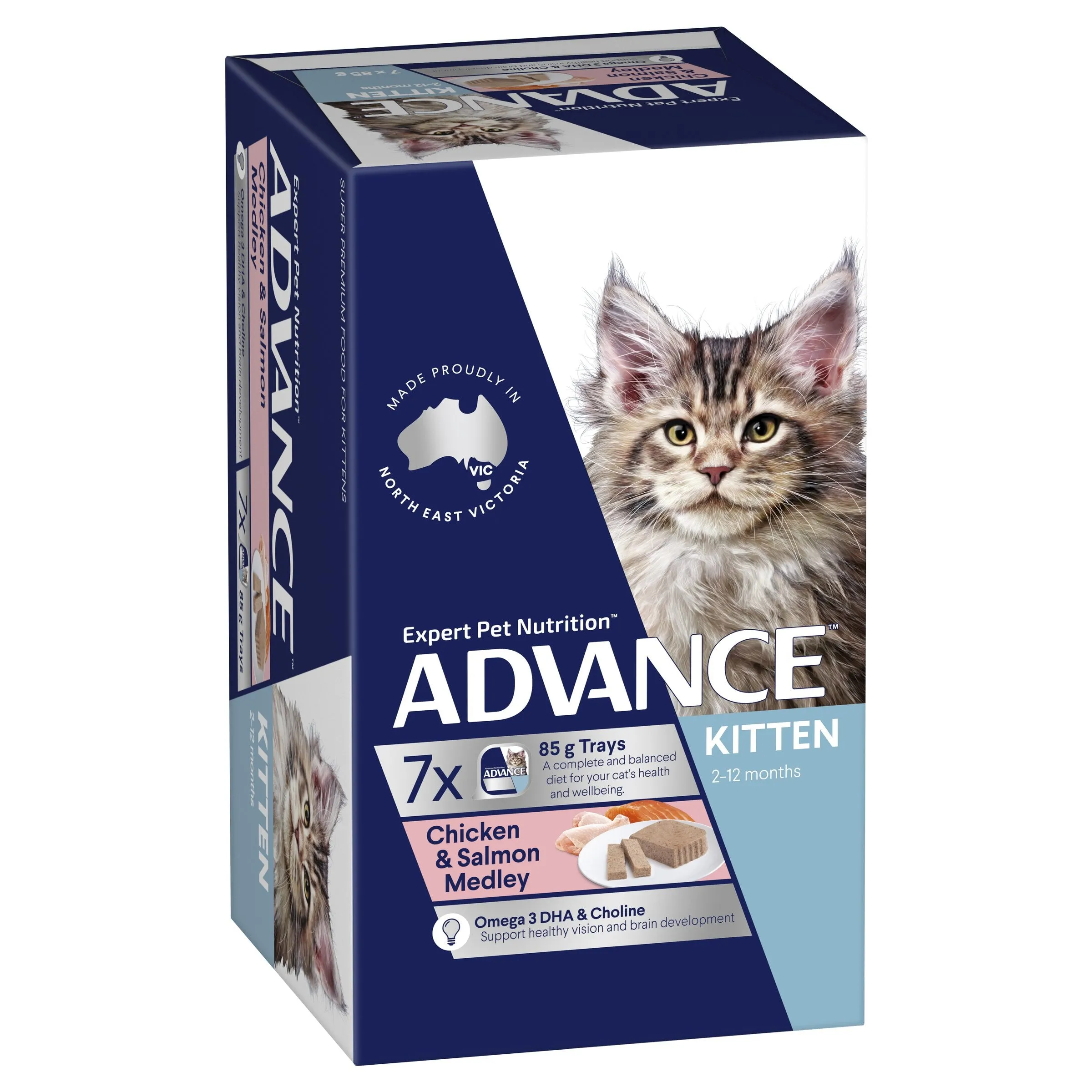 Advance Chicken and Salmon Medley Kitten Wet Food 85g x 7