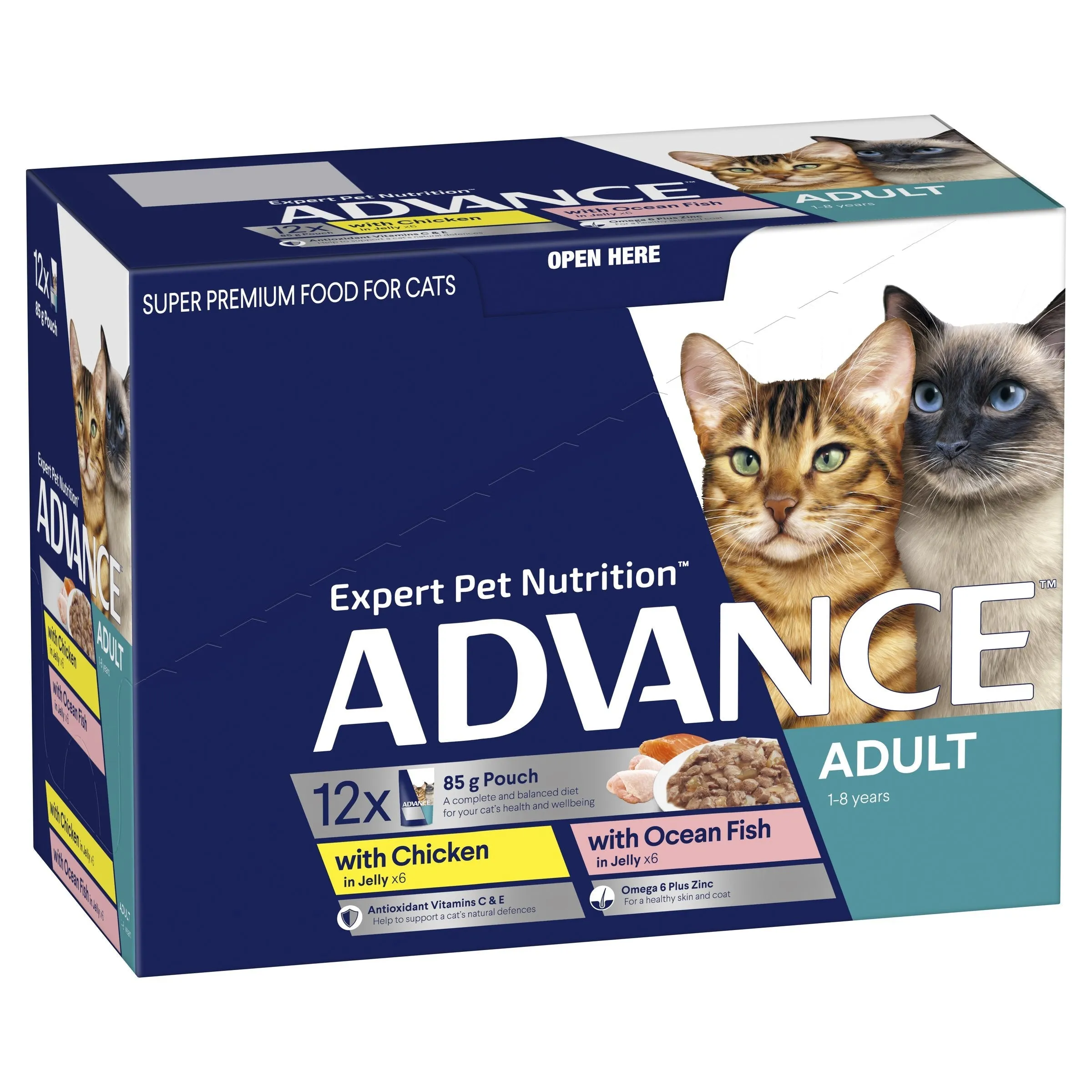 Advance Multipack Adult Cat Wet Food 85g x 12