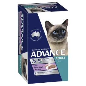 Advance Succulent Turkey Adult Cat Wet Food 85g x 7