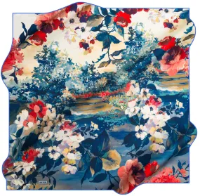 Aker Floral Silk Dress Scarf Bernice