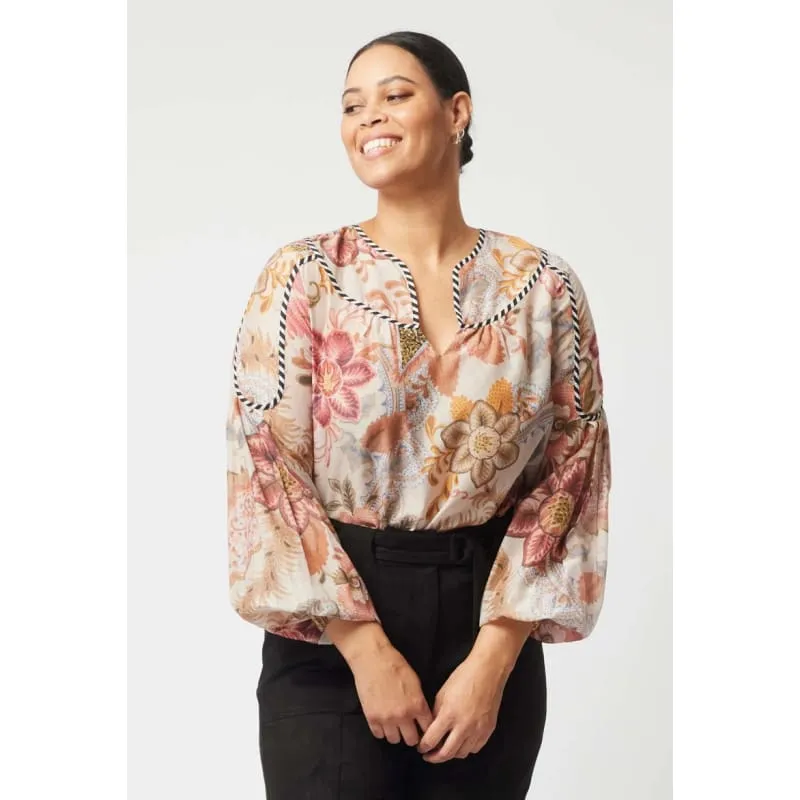 Altair Cotton Silk Top | Aries Floral