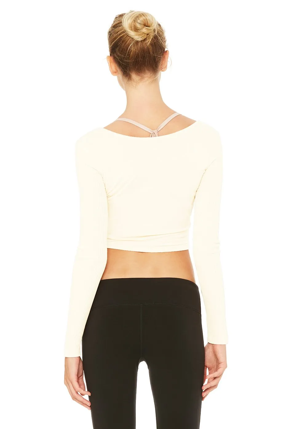 Amelia Long Sleeve Crop - Pristine