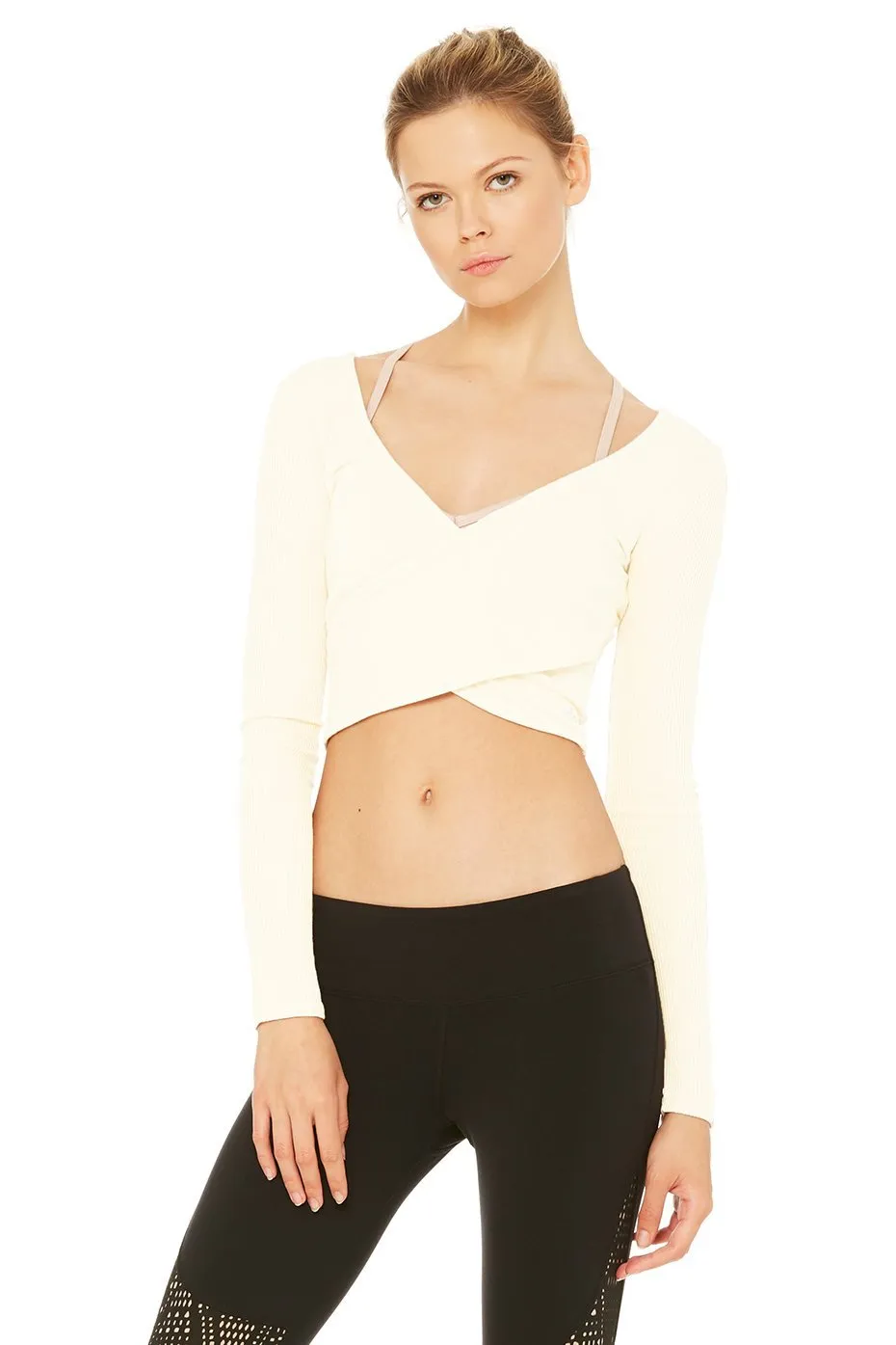 Amelia Long Sleeve Crop - Pristine