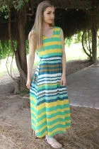 ANG103 - STRIPED LIME DRESS