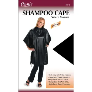 Annie Shampoo Cape 45" x 54" Black