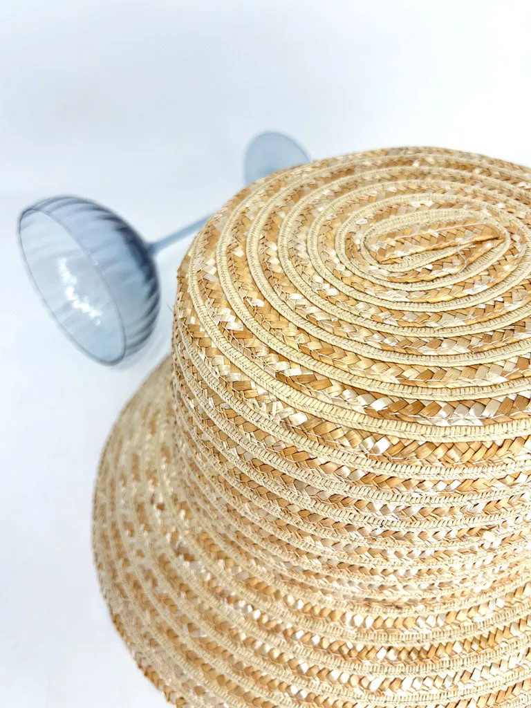 ARIA Natural Straw Bucket Hat