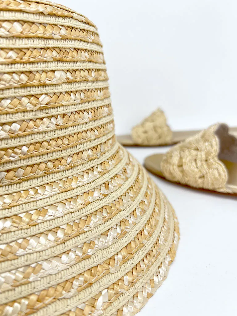 ARIA Natural Straw Bucket Hat