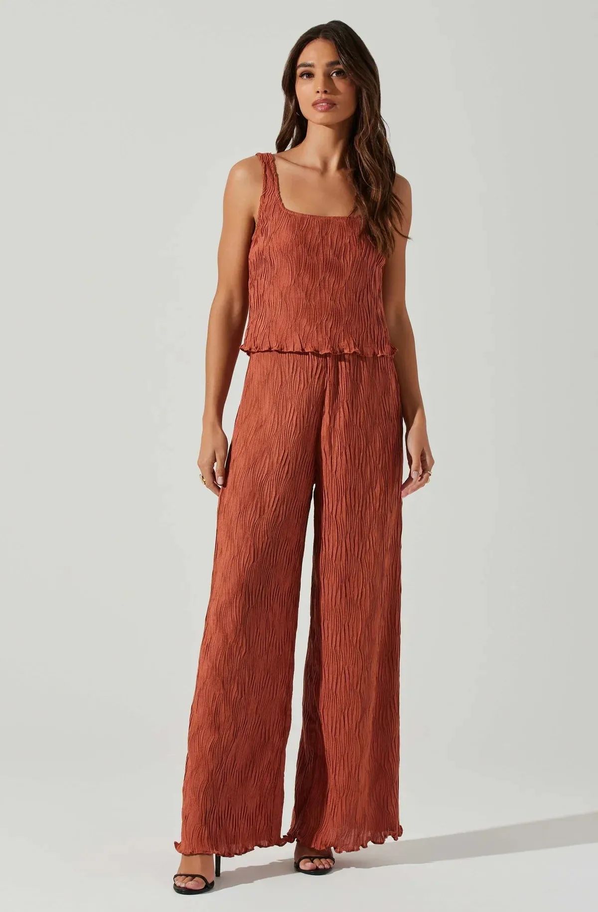 AST Janesa Sleeveless Tank Top in Rust