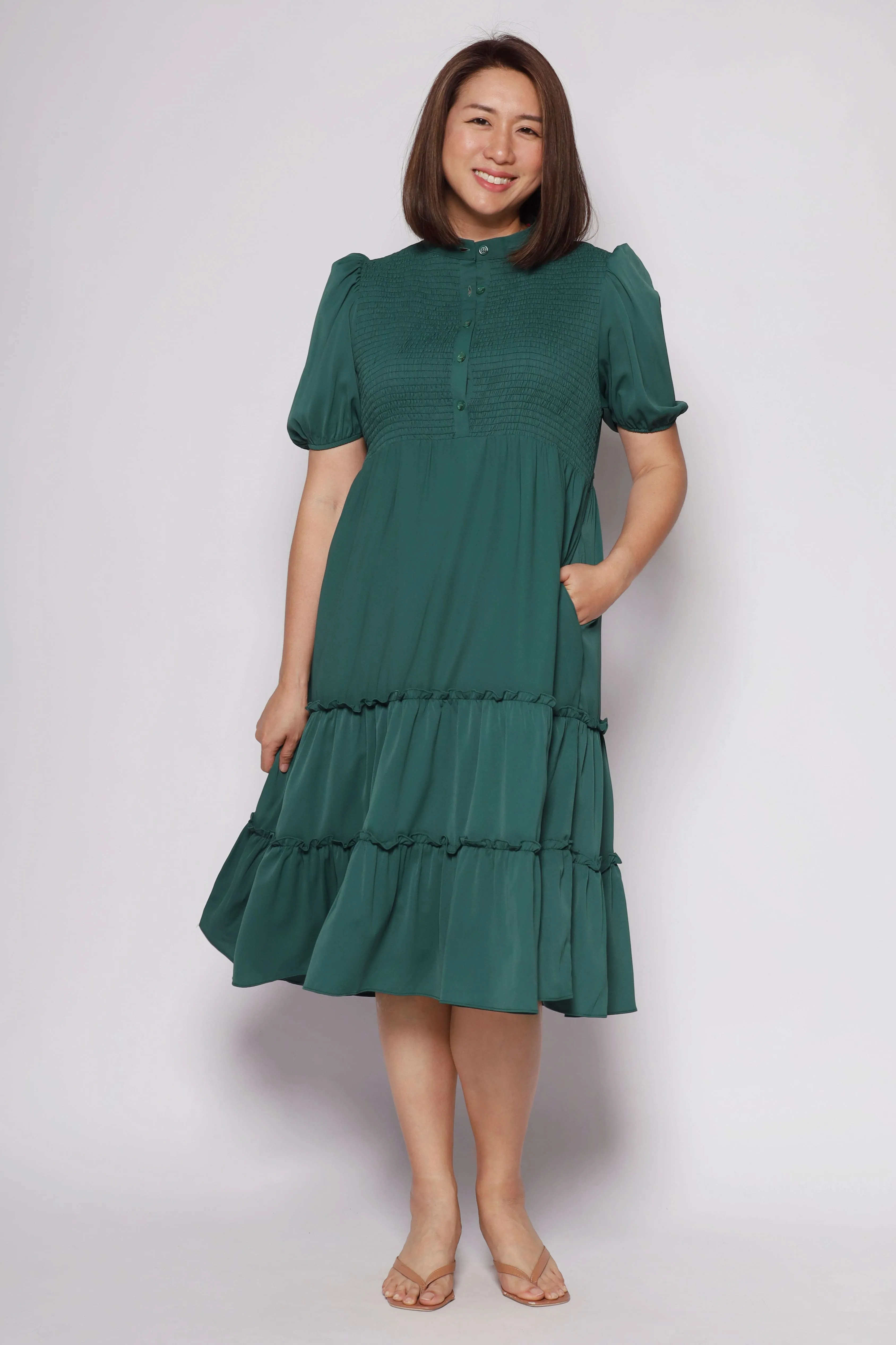 Aurora Dress in Green