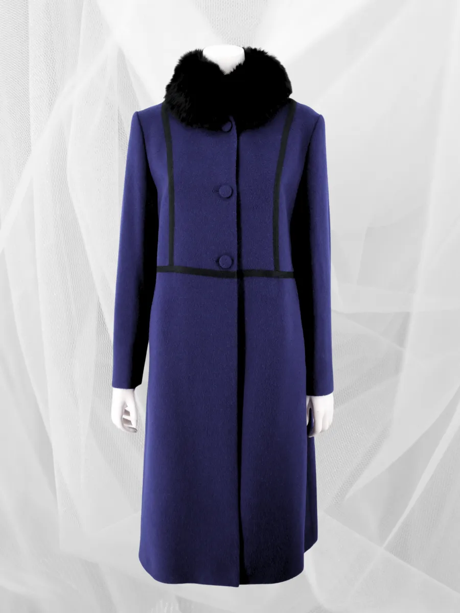 Baby Alpaca Paris Coat - Blue