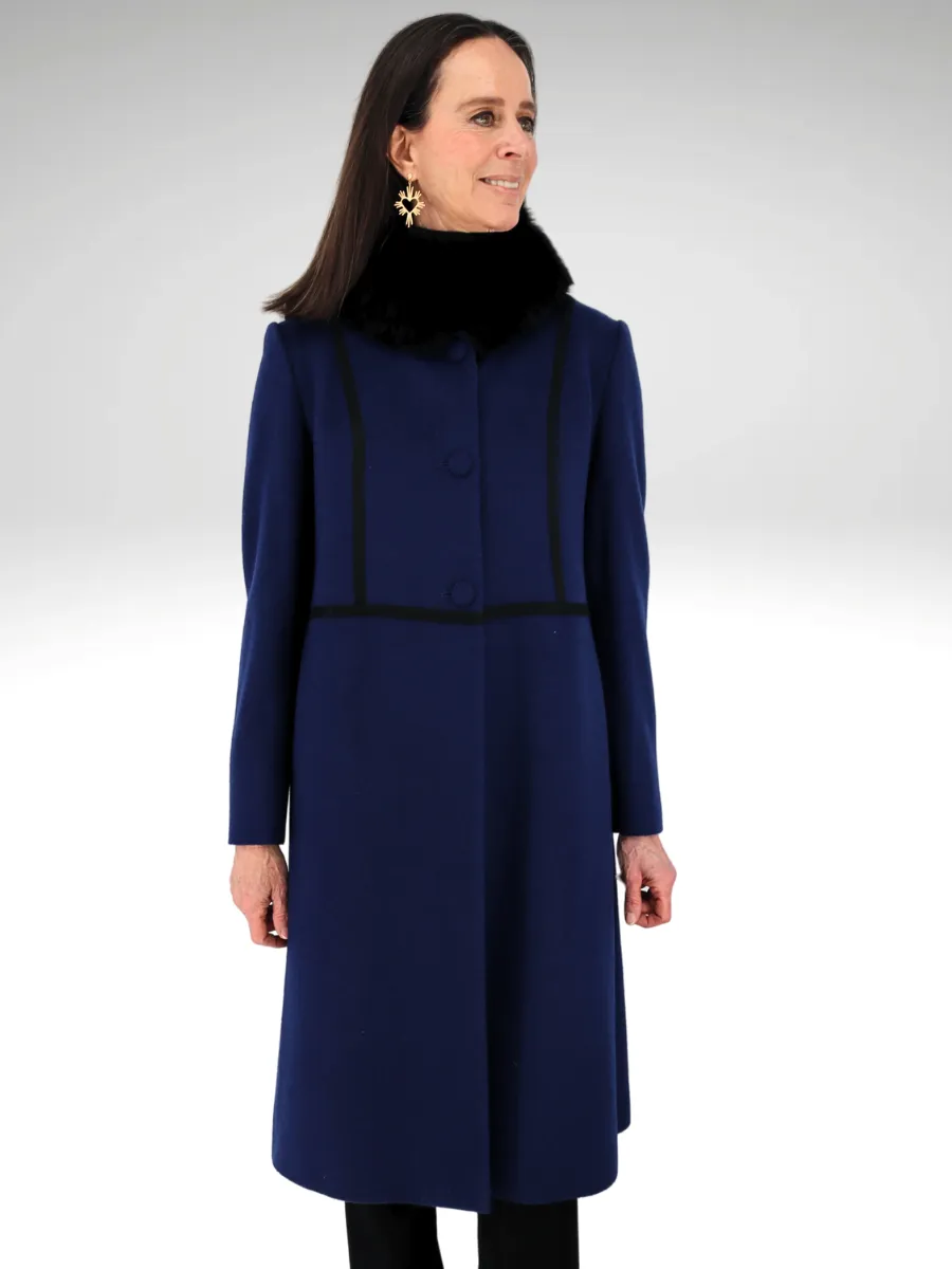 Baby Alpaca Paris Coat - Blue