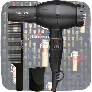 BabylissPro Porcelain Ceramic 2800 Hair Dryer BP2800N   Barber Cape and 9" Comb