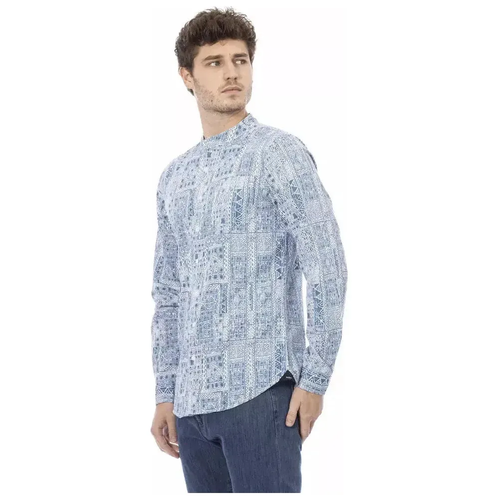 Baldinini Trend "Light Blue Cotton Men Shirt"