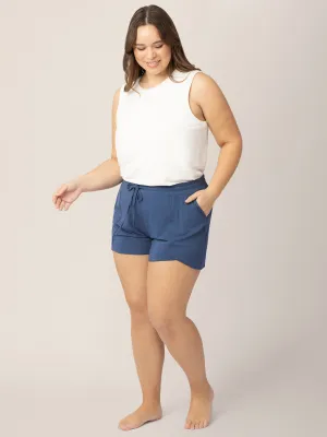 Bamboo Maternity & Postpartum Lounge Short | Slate Blue