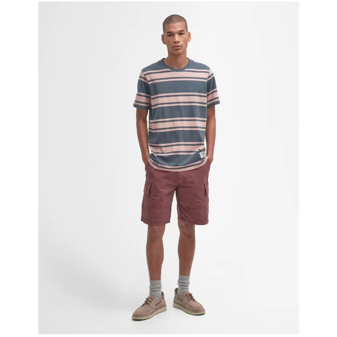 Barbour Kilton Striped T-Shirt  MTS1298GY99 Dark Slate