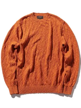 Beams Plus Crew Cotton Hemp 5G Orange Sweater