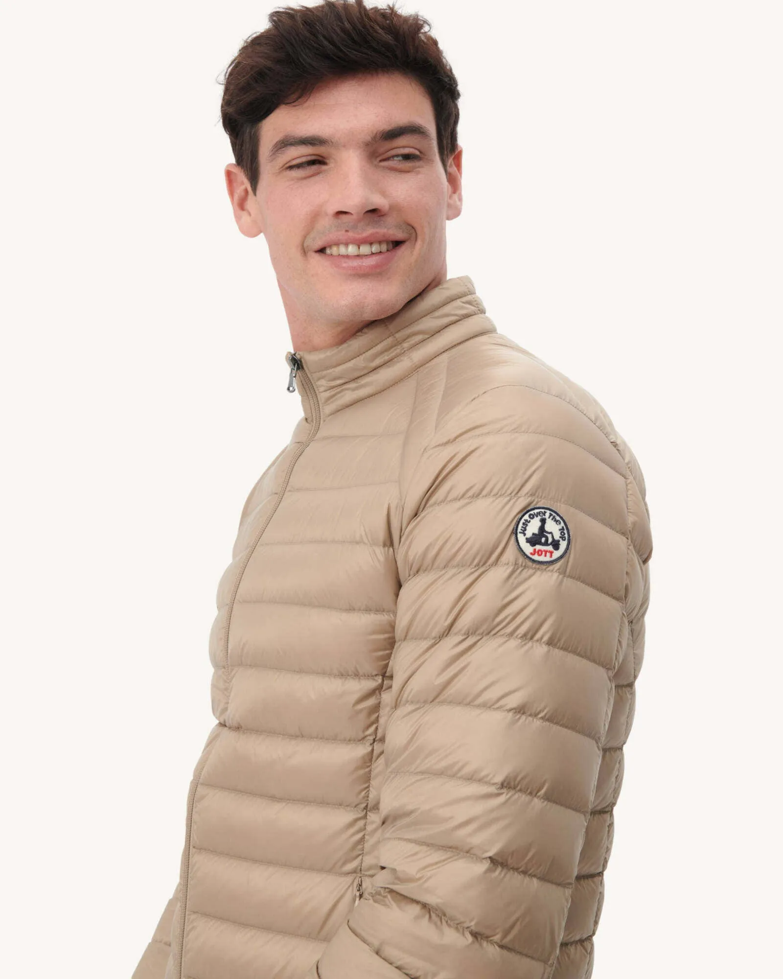 Beige Lightweight down jacket Mat