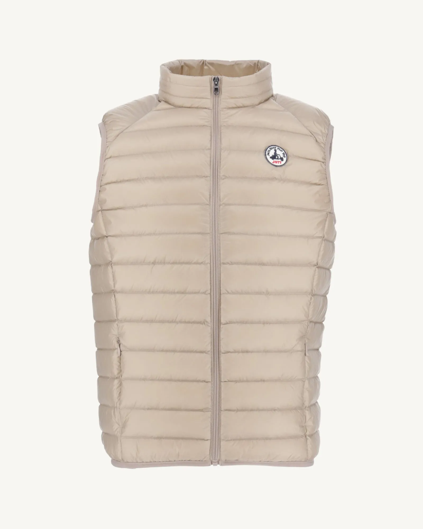 Beige Sleeveless down jacket Tom