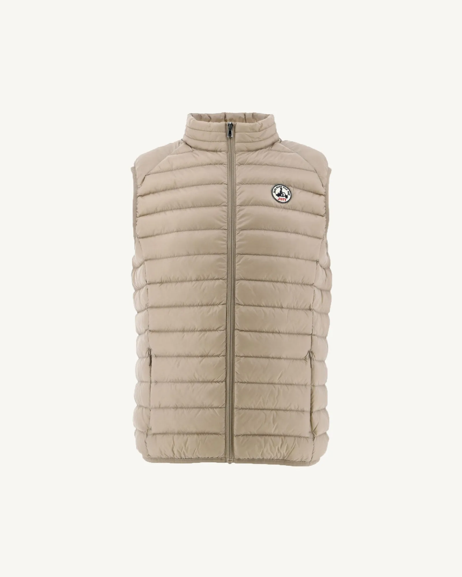 Beige Sleeveless down jacket Tom