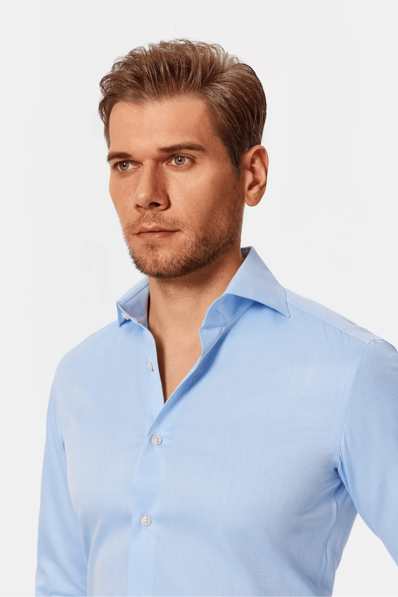 Belfort Blue Lucious Non-Iron Shirt