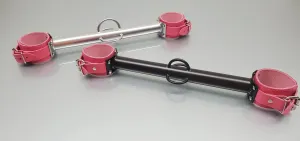 Big Barrel Bondage Spreader Bar w/ Restraint Cuffs