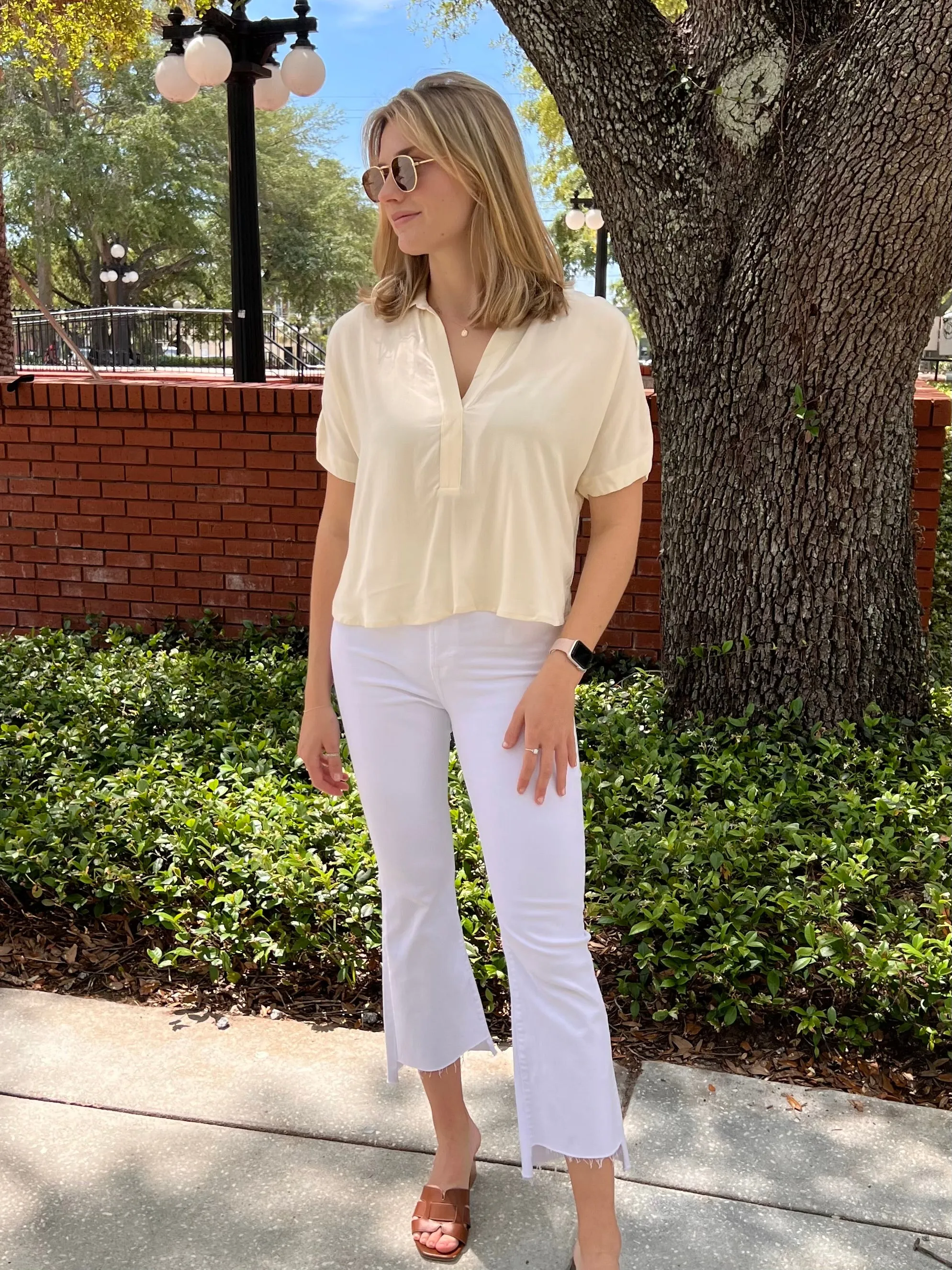 BLAKE CROP JEANS IN WHITE