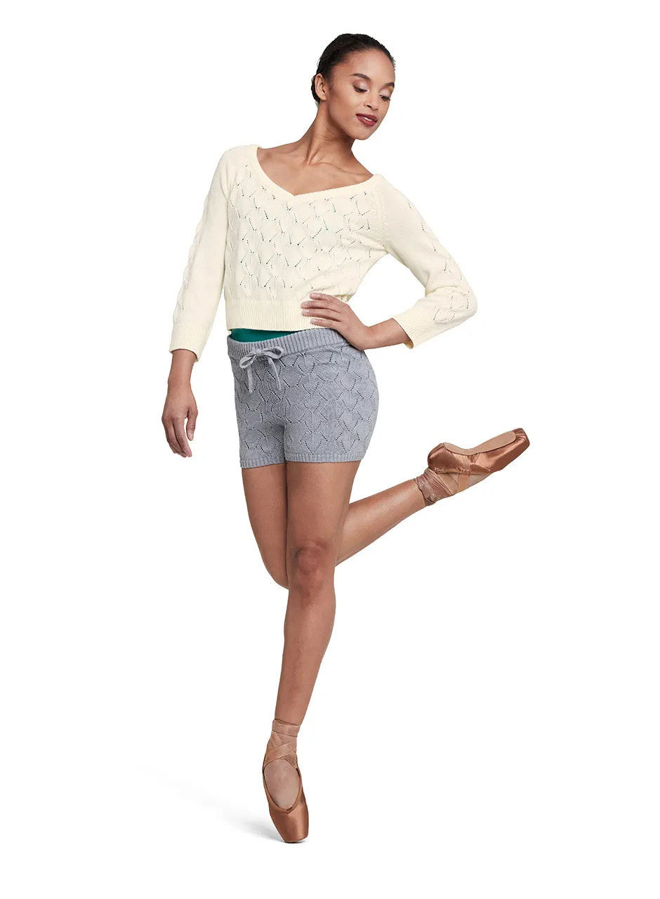 Bloch Ladies Velvet 3/4 Cropped Sweater