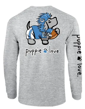 BLUE AND SILVER MASCOT PUP, ADULT LS