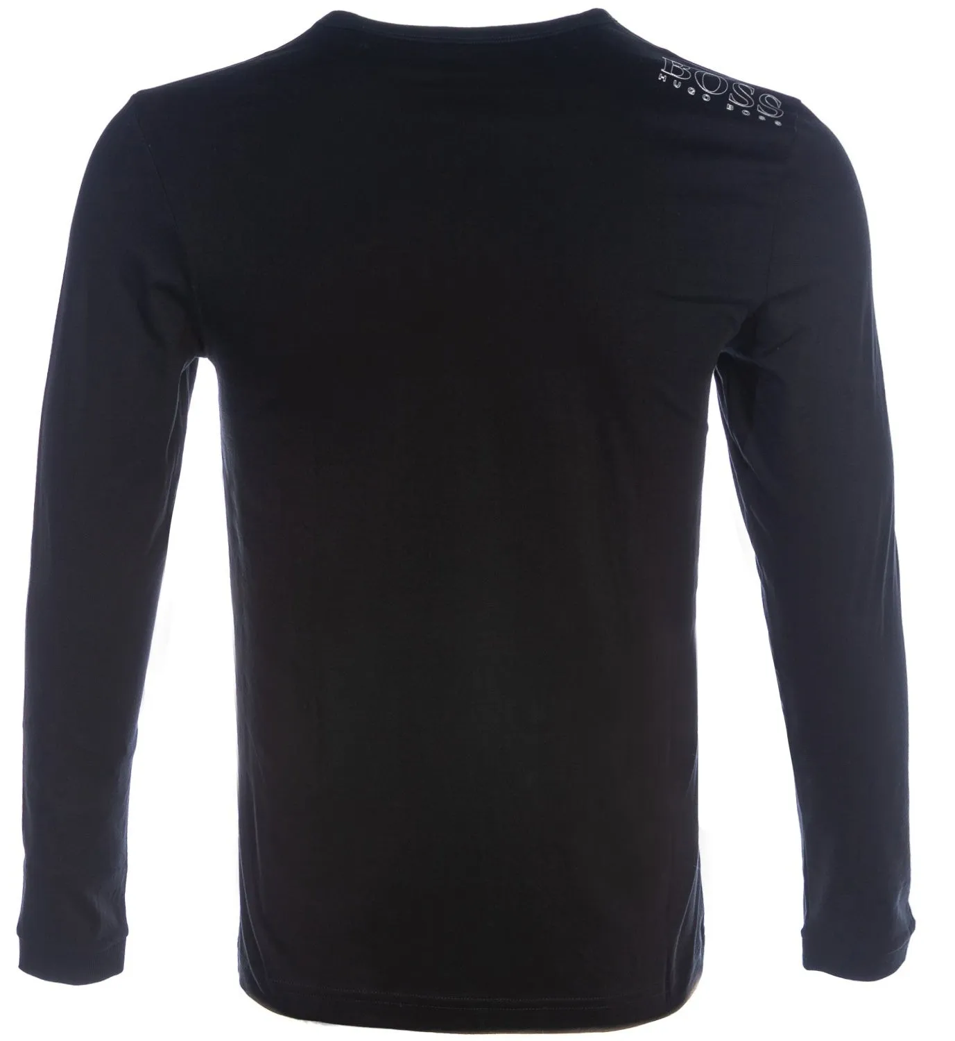 BOSS Togn Long Sleeve T Shirt in Black & Silver