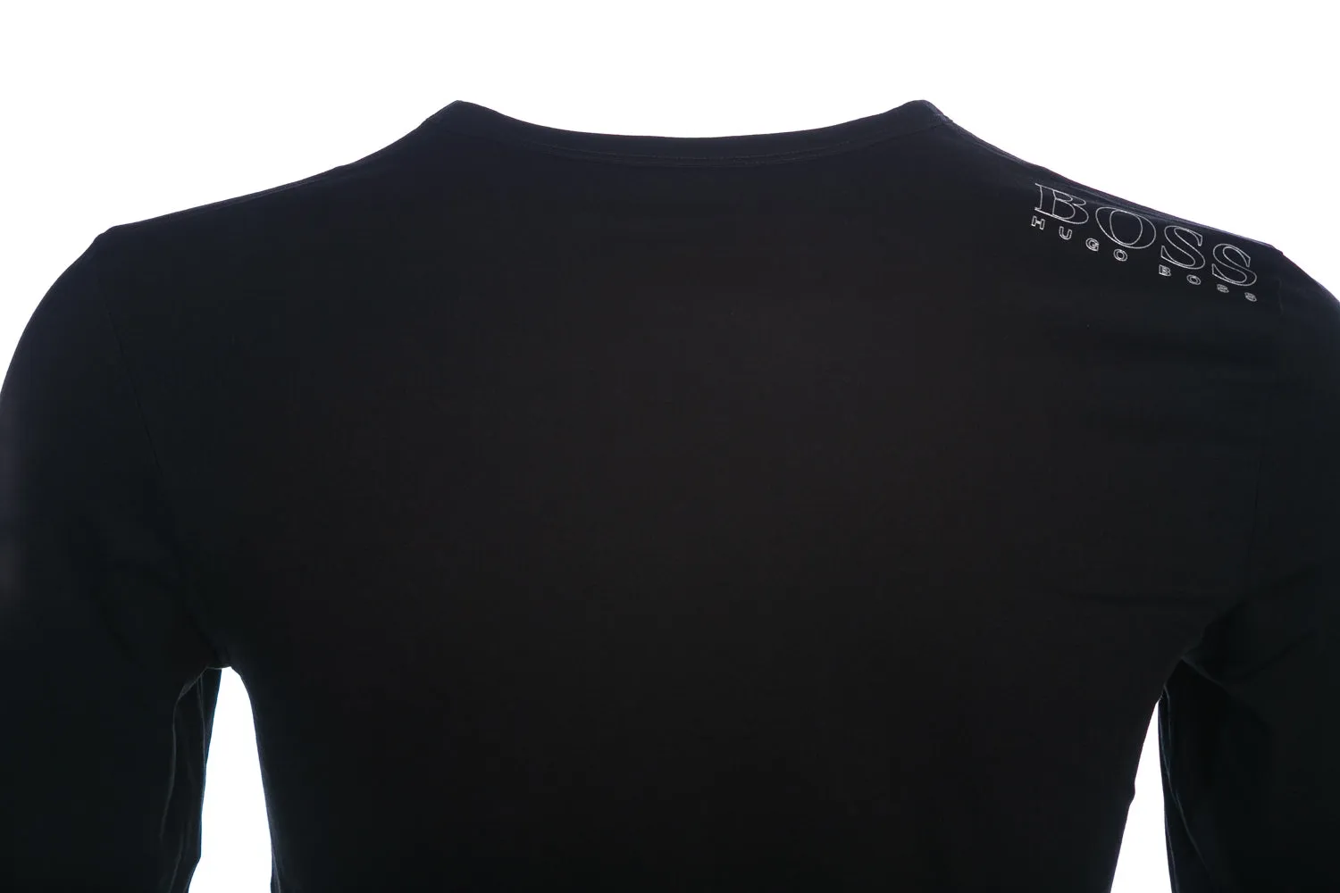 BOSS Togn Long Sleeve T Shirt in Black & Silver