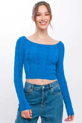 Braided Azure Sweater