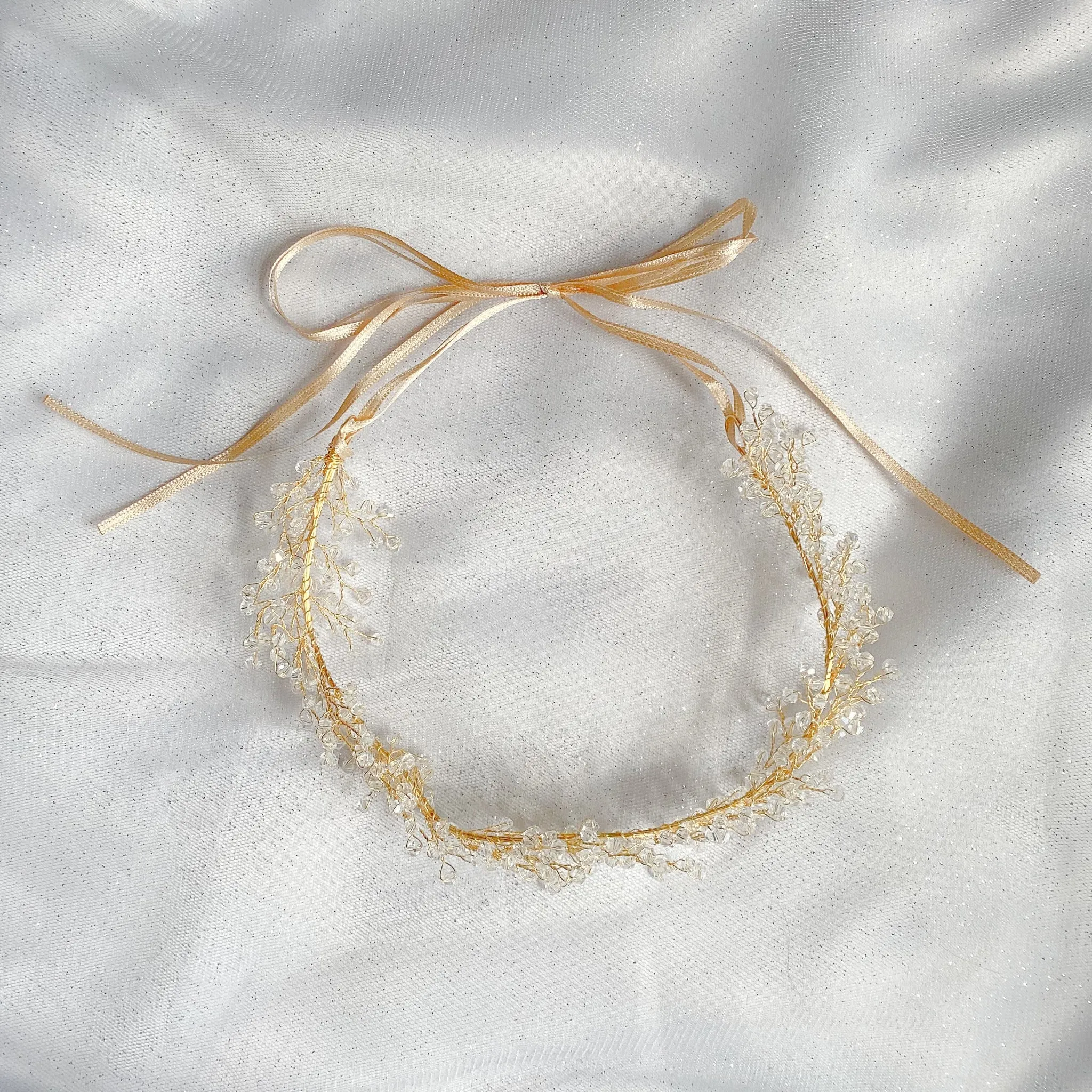 Bridal Headpiece Boho Headband in Silver or Gold