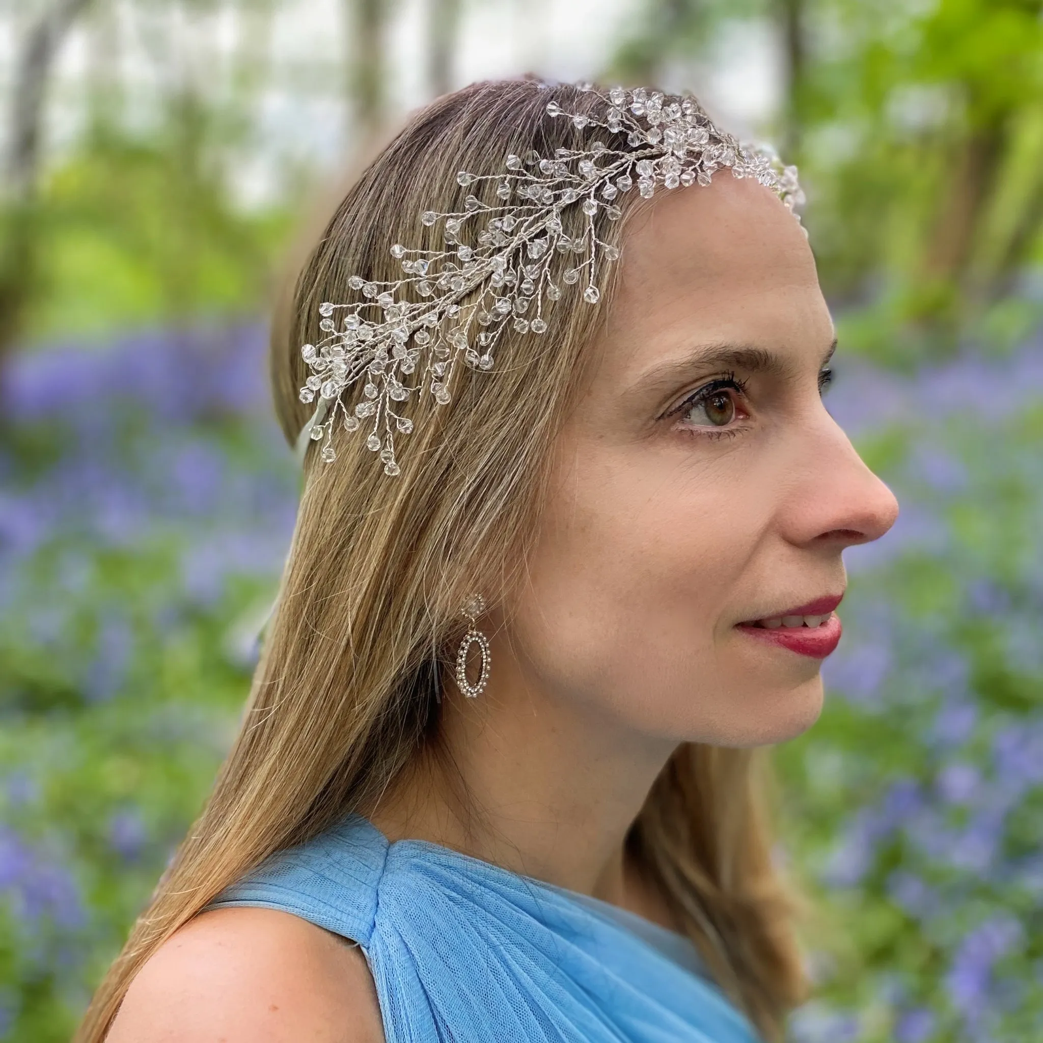 Bridal Headpiece Boho Headband in Silver or Gold