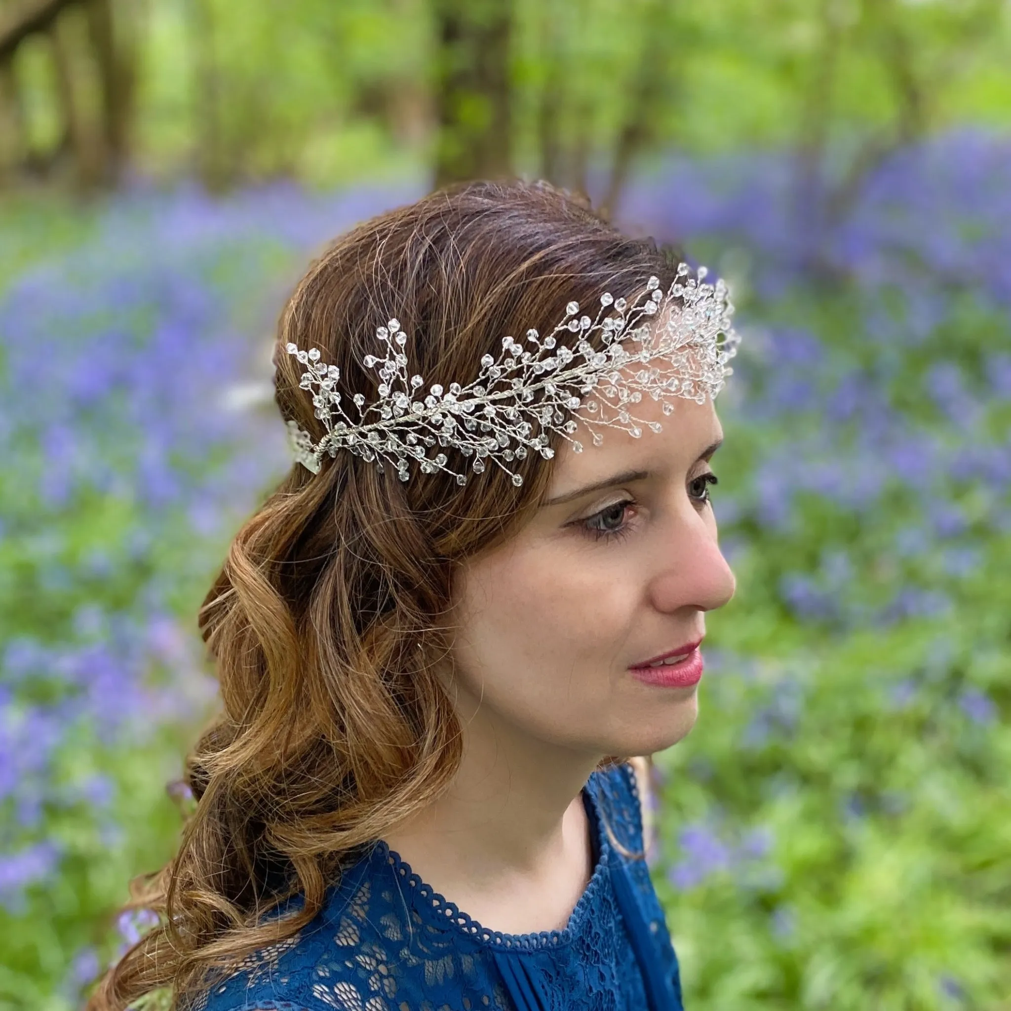 Bridal Headpiece Boho Headband in Silver or Gold