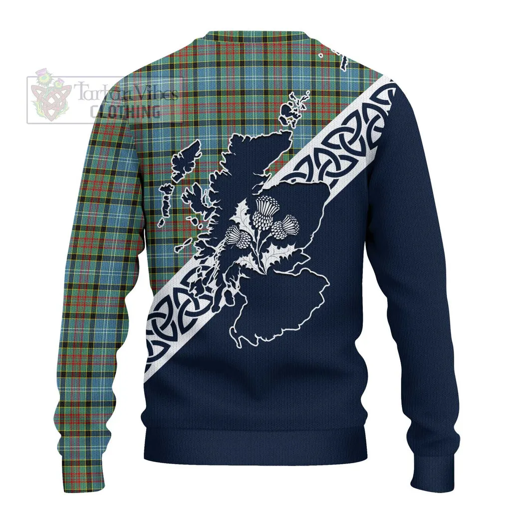 Brisbane Tartan Ugly Sweater Featuring Thistle and Scotland Map